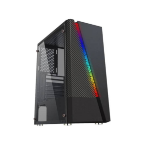 CASE GAMING RGB EAGLE WARRIOR CG17AARA001C MID TOWER SIN VENTILACIÓN INCLUIDA CON VIDRIO FRONTAL Y TIRA RGB