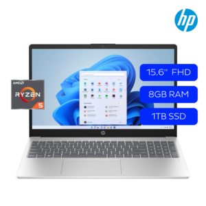 LAPTOP HP 15-FC0025WM 15.6Plg TOUCH RYZEN 5-7520U 8GB 1TB WIN 11 INGLÉS CK3Q5UA#ABA PLATEADO