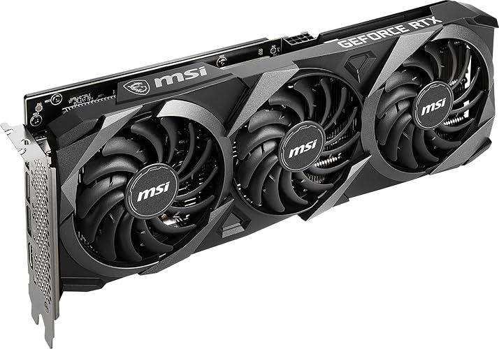 TARJETA DE VIDEO MSI GEFORCE RTX 3060 VENTUS 2X 12G OC GDDR6 1807 MHZ 912-V397-1008 NEGRO