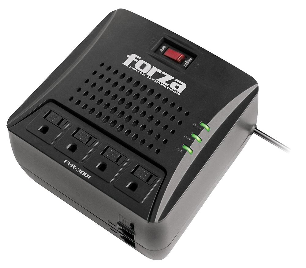 Forza FVR Series FVR-3001M - Regulador automático de voltaje - CA 110/120 V - 1500 vatios - 3000 VA - conectores de salida: 4