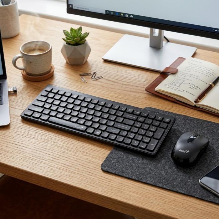 TECLADO Y MOUSE GENIUS LUXEMATE Q8100 INALÁMBRICO 2.4GHZ ESPAÑOL 31340019401