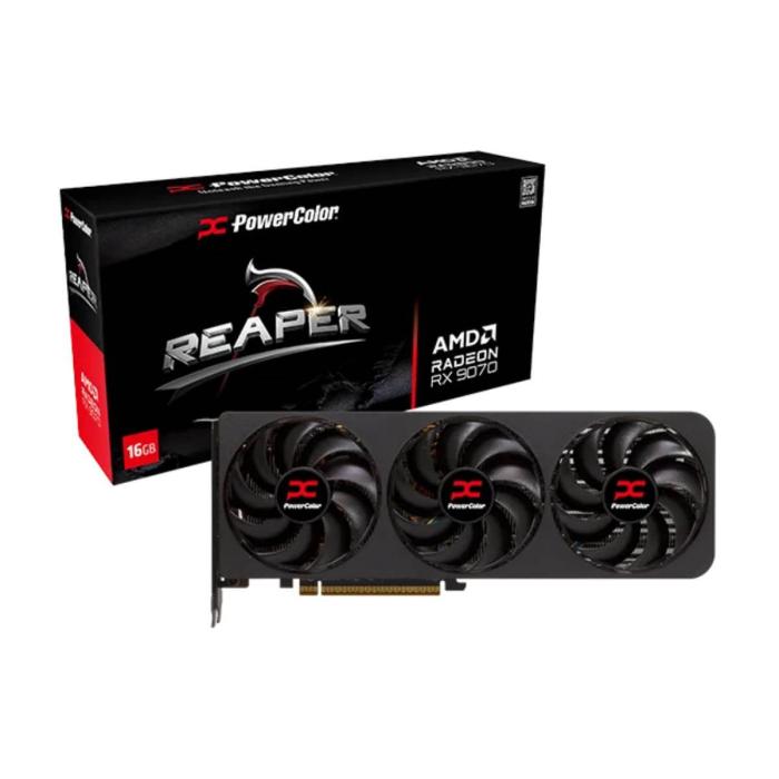 TARJETA DE VIDEO POWERCOLOR REAPER AMD RADEON RX 9070 16GB GDDR6 2070 MHZ RX9070 16G-A