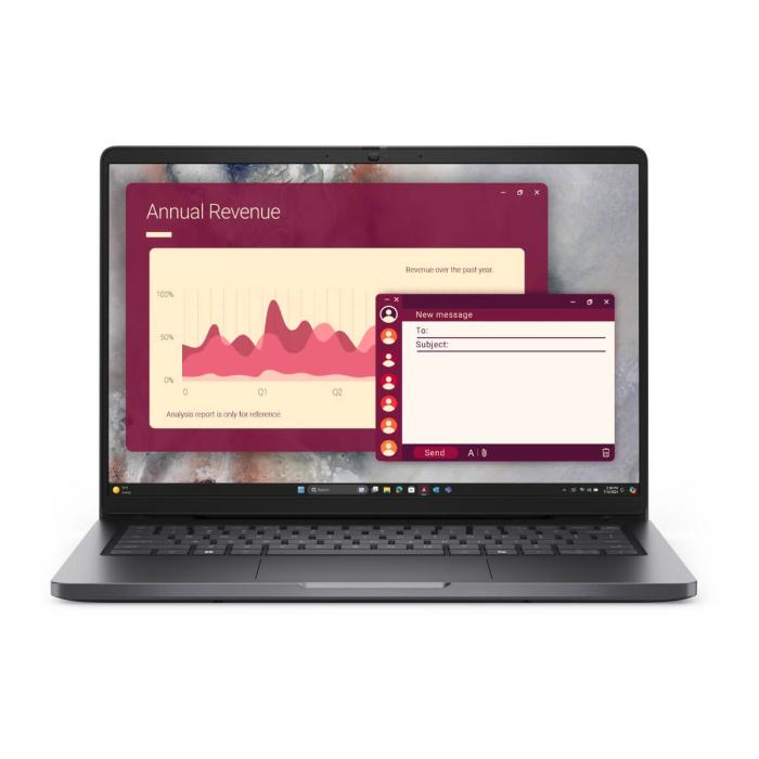 Dell Pro - Notebook - 14" - Intel Core i5 120U / 5.0 GHz - 16 GB - DDR5 SDRAM - 512 GB - Integrated Intel Graphics - Windows 11 Pro - 1-year warranty