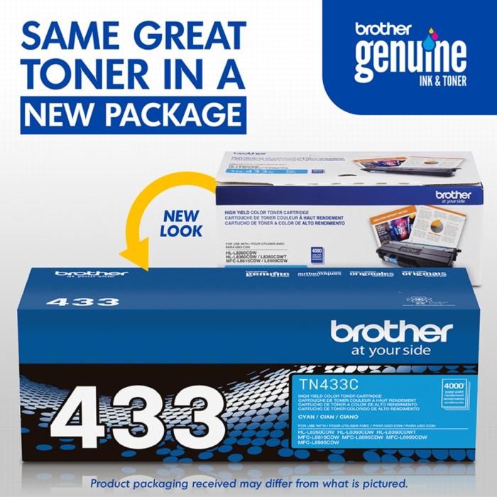 TONER BROTHER TN433C CIAN RENDIMIENTO ESTANDAR HASTA 4.000 PAGINAS