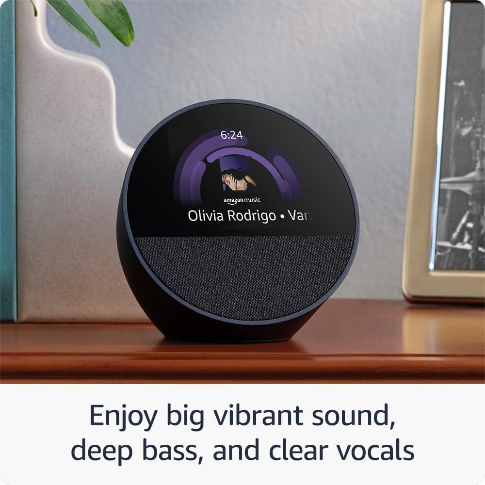 AMAZON ECHO SPOT 2024 CON RELOJ ALARMA Y ALEXA B0BFCBKXWLW