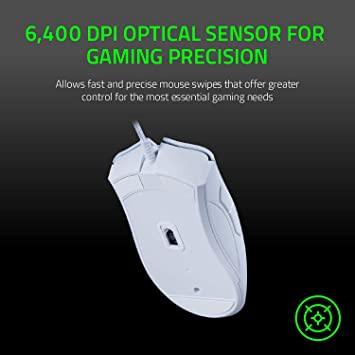 Razer DeathAdder Essential - White Edition - ratón - ergonómico - diestro - óptico - 5 botones - cableado - USB - blanco