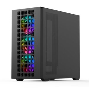 CASE RGB AEROCOOL D302A-G-WT-V1 MINI TOWER VENTILADORES 4 DE 120MM CON VIDRIO LATERAL Y MALLA FRONTAL ACCS-DS04043.21