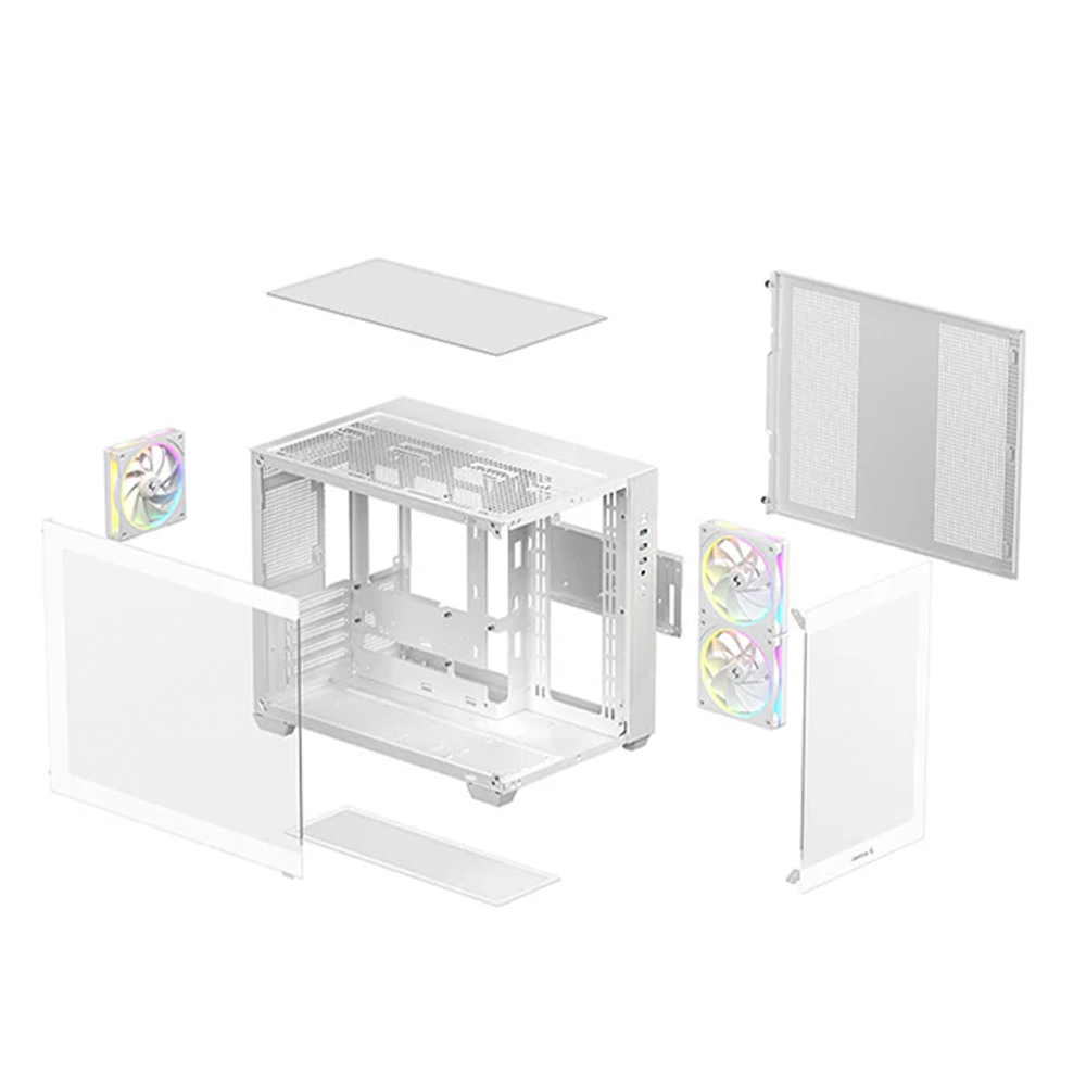 CASE DEEPCOOL CG330 3F WH MID TOWER VENTILADORES 3 DE 120MM R-CG330-WHNGM3-G