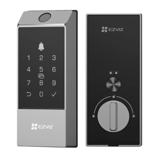 CERRADURA INTELIGENTE EZVIZ CS-DL04-R100-WBCP-GR(M)(O-STD) (E) CON CODIGO DE ACCESO WIFI 2.4 GHZ 310500562
