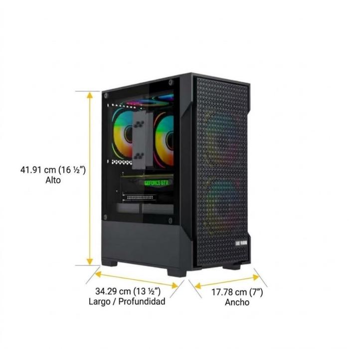CASE EAGLE WARRIOR CG09J2RA001C MINI TOWER SIN VENTILACIÓN INCLUIDA CON PANEL LATERAL NEGRO
