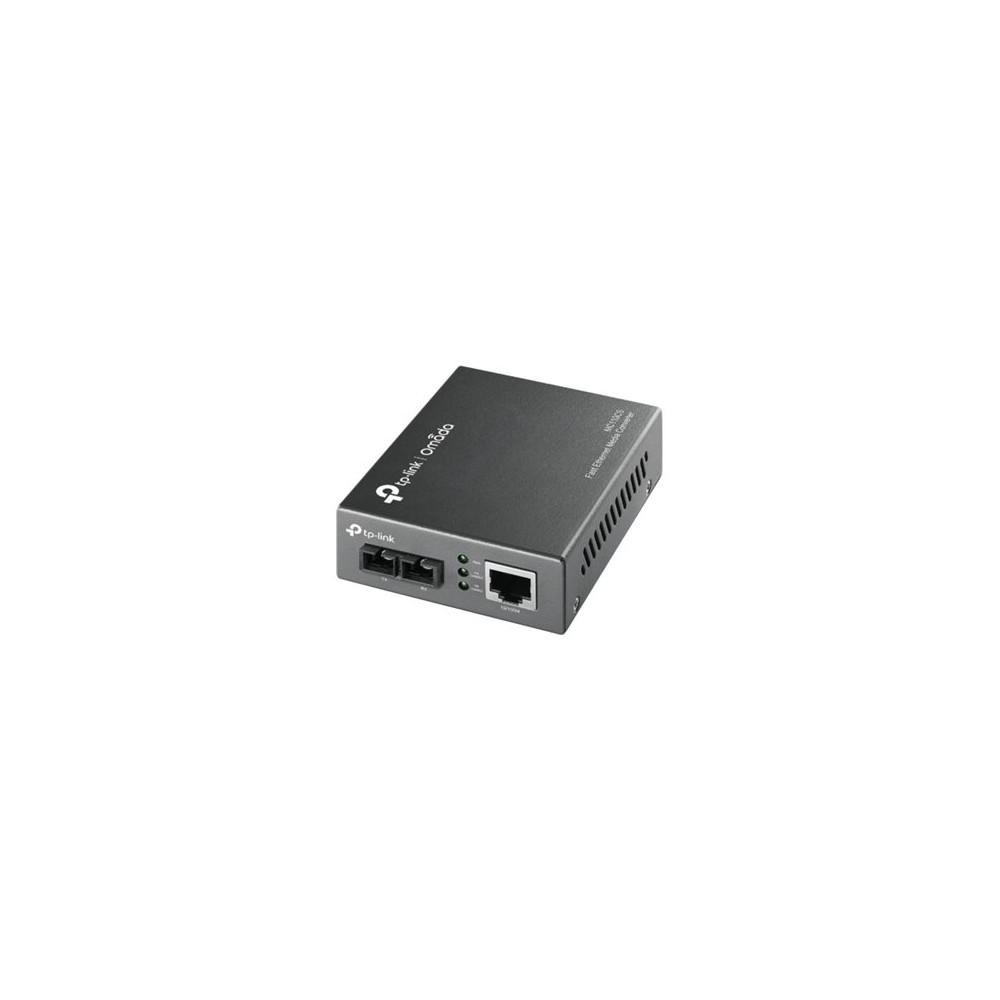 TP-Link MC110CS - Conversor de soportes de fibra - 100Mb LAN - 10Base-T, 100Base-FX, 100Base-TX - RJ-45 / modo sencillo SC - hasta 20 km - 1310 nm