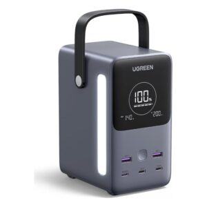 POWER BANK UGREEN PB770 48000MAH 300W 5 PUERTOS CARGA RAPIDA PORTATIL 25286 GRIS