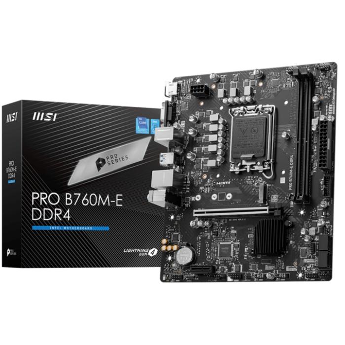 TARJETA MADRE MSI PRO B760M-E DDR4 LGA 1700 M-ATX 911-7D48-049