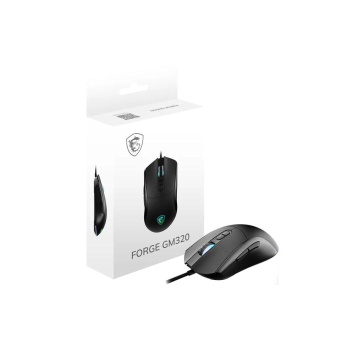 MOUSE GAMING RGB MSI FORGE GM320 ALÁMBRICO USB 2.0 12800 DPI S12-0402540-HH9