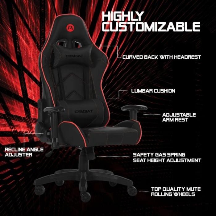 GAMING CHAIR COMBAT ERGO FX1 ARGOM BLACK