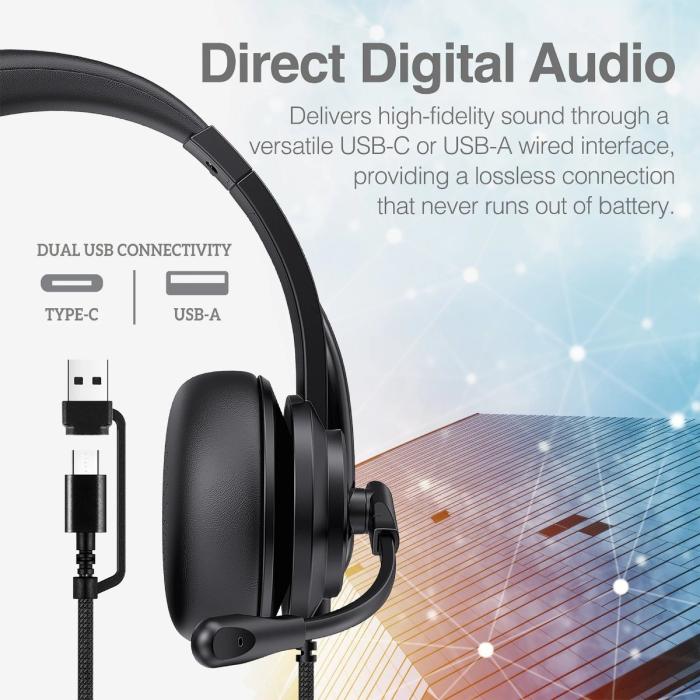 AURICULAR ARGOM WORKPRO 260 - MICROFONO ENC, CONECTOR USB-A Y USB-C