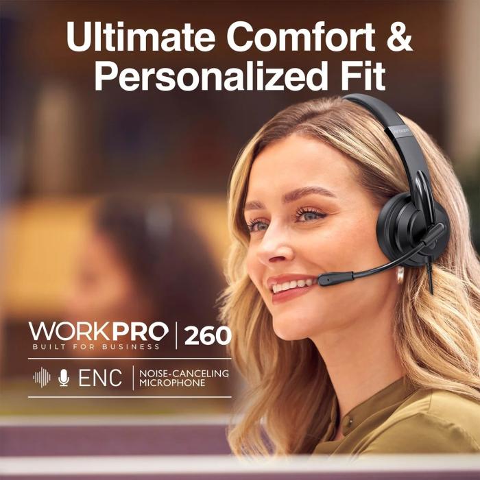 AURICULAR ARGOM WORKPRO 260 - MICROFONO ENC, CONECTOR USB-A Y USB-C
