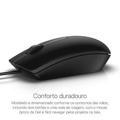 Mouse Dell MS116 Optical Wired - USB Black