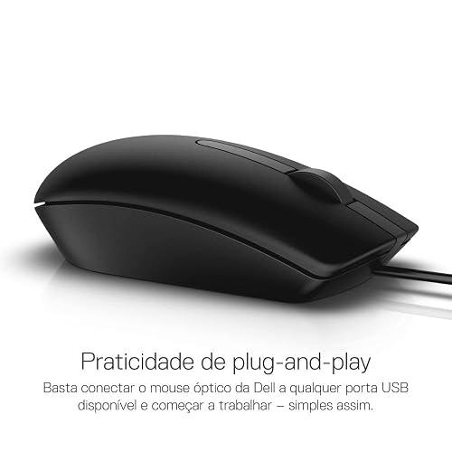 Mouse Dell MS116 Optical Wired - USB Black