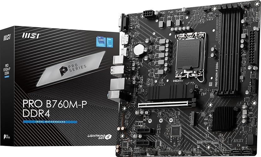 TARJETA MADRE MSI PRO B760M-P DDR4 LGA 1700 M-ATX 911-7E02-016