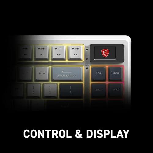 TECLADO GAMING RGB MSI FORGE GK600 TKL W SKY US MECÁNICO INALÁMBRICO BLUETOOTH INGLÉS S11-43CEP01-HH9