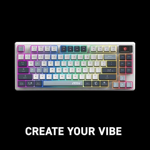 TECLADO GAMING RGB MSI FORGE GK600 TKL W SKY US MECÁNICO INALÁMBRICO BLUETOOTH INGLÉS S11-43CEP01-HH9