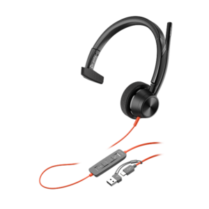 POLY - Headphones - Blackwire 3310 Monaural Micros