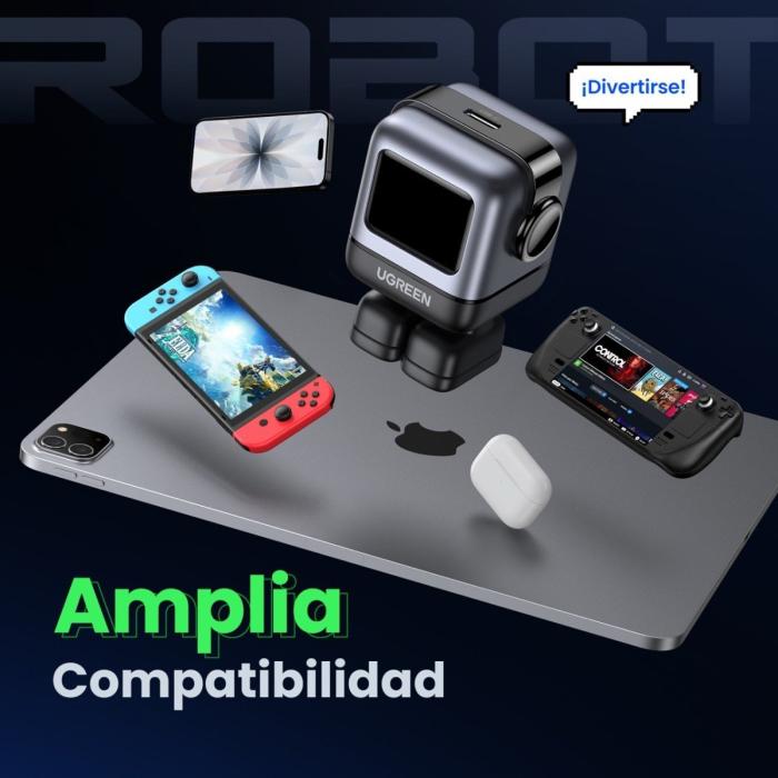 CARGADOR UGREEN CD359 ROBOT NEXODE PD GAN USB-C CARGA RAPIDA 30W 15550