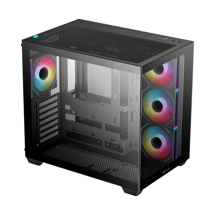 CASE DEEPCOOL CG530 4F WH TORRE MEDIA PLASTICO Y ACERO 3 ABANICOS LATERALES Y 1 ABANICO TRASERO R-CG530-WHADA4-G-1