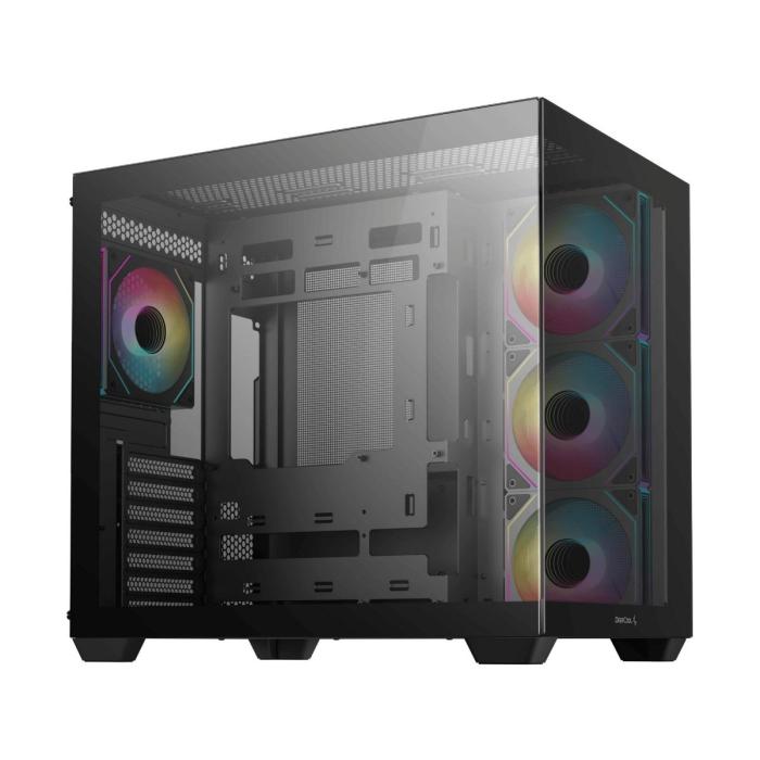 CASE DEEPCOOL CG530 4F WH TORRE MEDIA PLASTICO Y ACERO 3 ABANICOS LATERALES Y 1 ABANICO TRASERO R-CG530-WHADA4-G-1