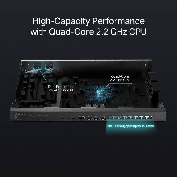 TP-LINK ER8411 V1 - Router 10GbE - montaje en rack