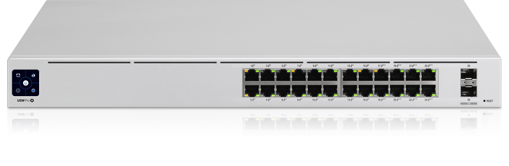 Ubiquiti UniFi Switch USW-24 - Conmutador - Gestionado - 24 x 10/100/1000 + 2 x Gigabit SFP - montaje en rack, sobremesa