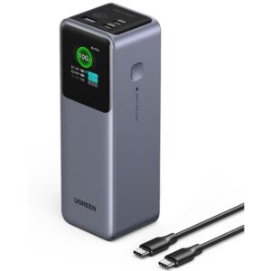 POWER BANK UGREEN PB722 NEXODE 25000MAH PANTALLA TFT CARGA RAPIDA 200W 35525B GRIS