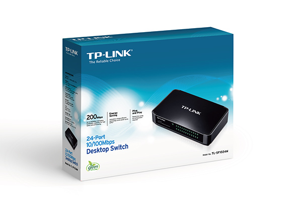 SWITCH TP LINK TL-SF1024M(UN) 24 PUERTOS RJ45 10/100 MBPS NO ADMINISTRABLE