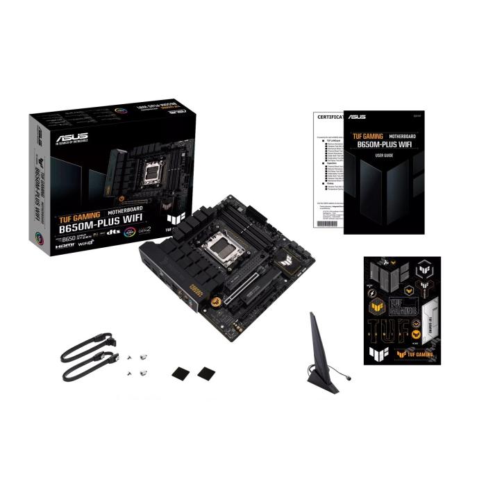 TARJETA MADRE ASUS TUF GAMING B650M-PLUS WIFI AM5 MATX DDR5