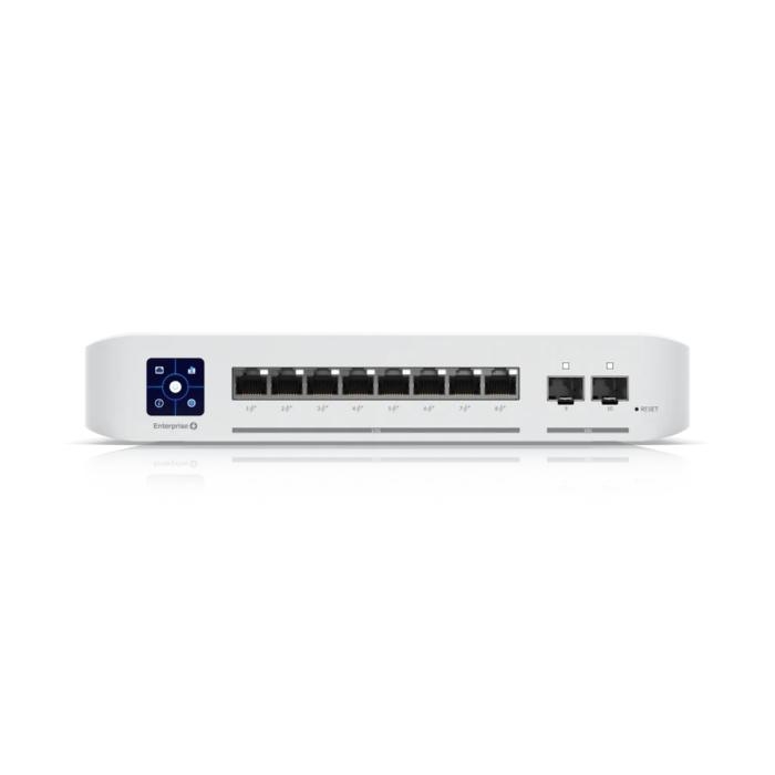 Ubiquiti UniFi Enterprise - Conmutador - L3 - Gestionado - 8 x 10/100/1000/2.5G (PoE+) + 2 x 1 Gigabit / 10 Gigabit SFP+ (enlace ascendente) - sobremesa - PoE+ (120 W)