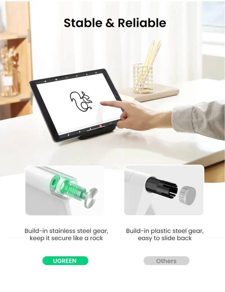 SOPORTE DE ESCRITORIO UGREEN LP115 PARA TELEFONO / TABLET PLEGABLE MULTIÁNGULO COMPATIBLE 4 PULG A 1