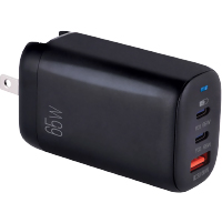VOLTA P8 65W DUAL PD TYPE-C + USB CON CARGADOR DE PARED CON ENCHUFE PLEGABLE