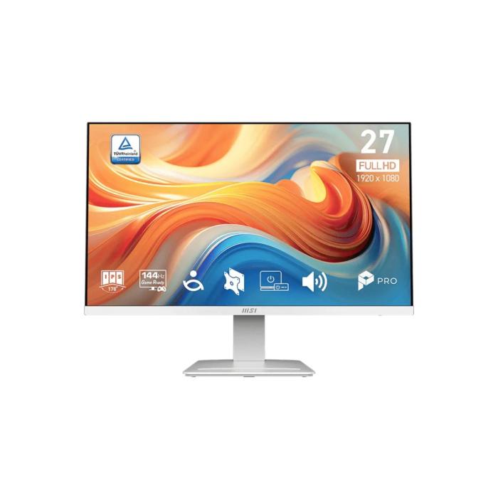 MONITOR MSI PRO MP273W E14A 27 PULG PLANA 1920 X 1080 144 HZ IPS FREESYNC 9S6-3PB4CH-266 BLANCO