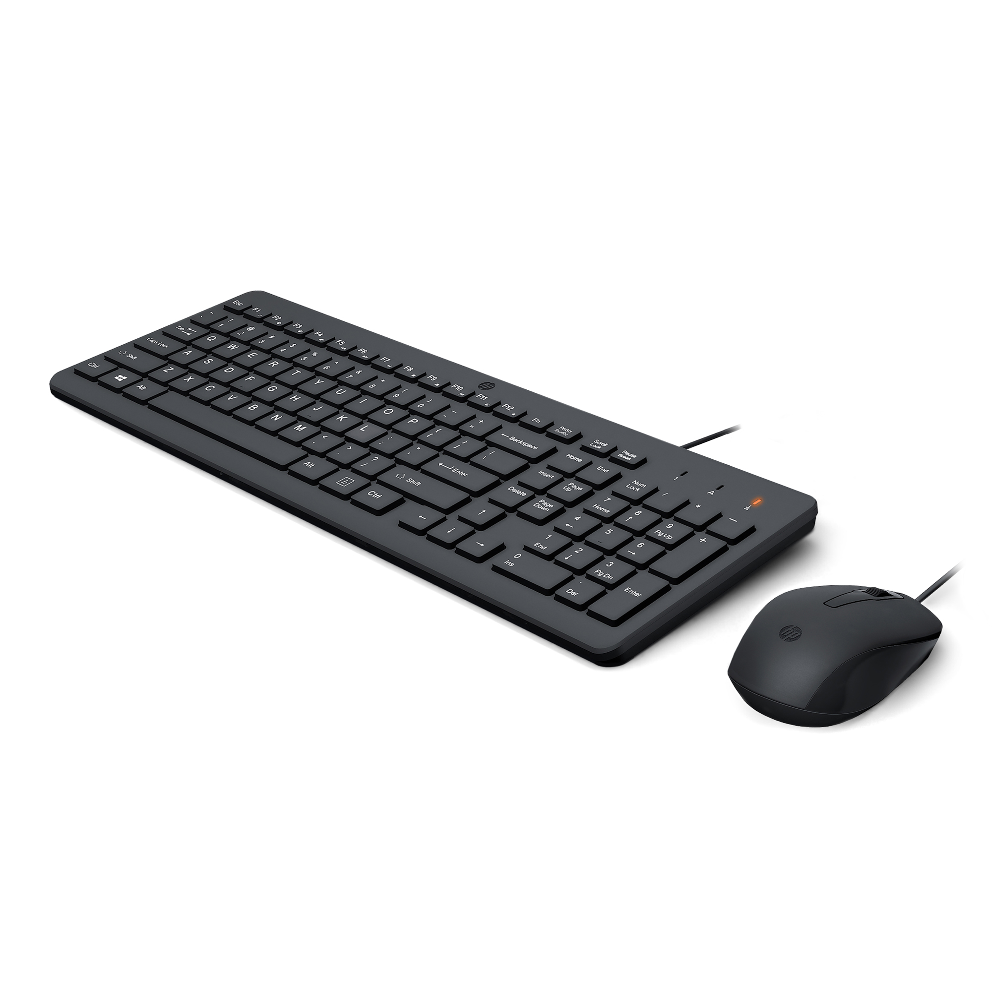 HP 150 - Juego de teclado y ratón - USB - Latinoamérica - negro - para HP 21, 22, 24, 27; Pavilion 24, 27, TP01; Pavilion Laptop 13, 14, 15