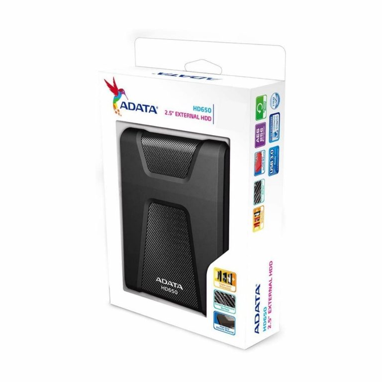 ADATA DashDrive Durable HD650 - Disco duro - 2 TB - externo (portátil) - 2.5" - USB 3.0 - negro