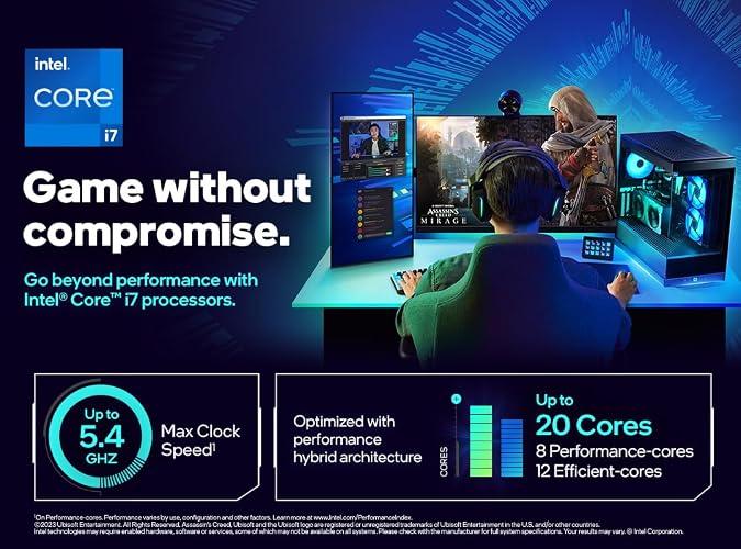Intel Core i7 i7-14700F - 2.1 GHz - 20 núcleos - 28 hilos - 33 MB caché - FCLGA1700 Socket - Caja