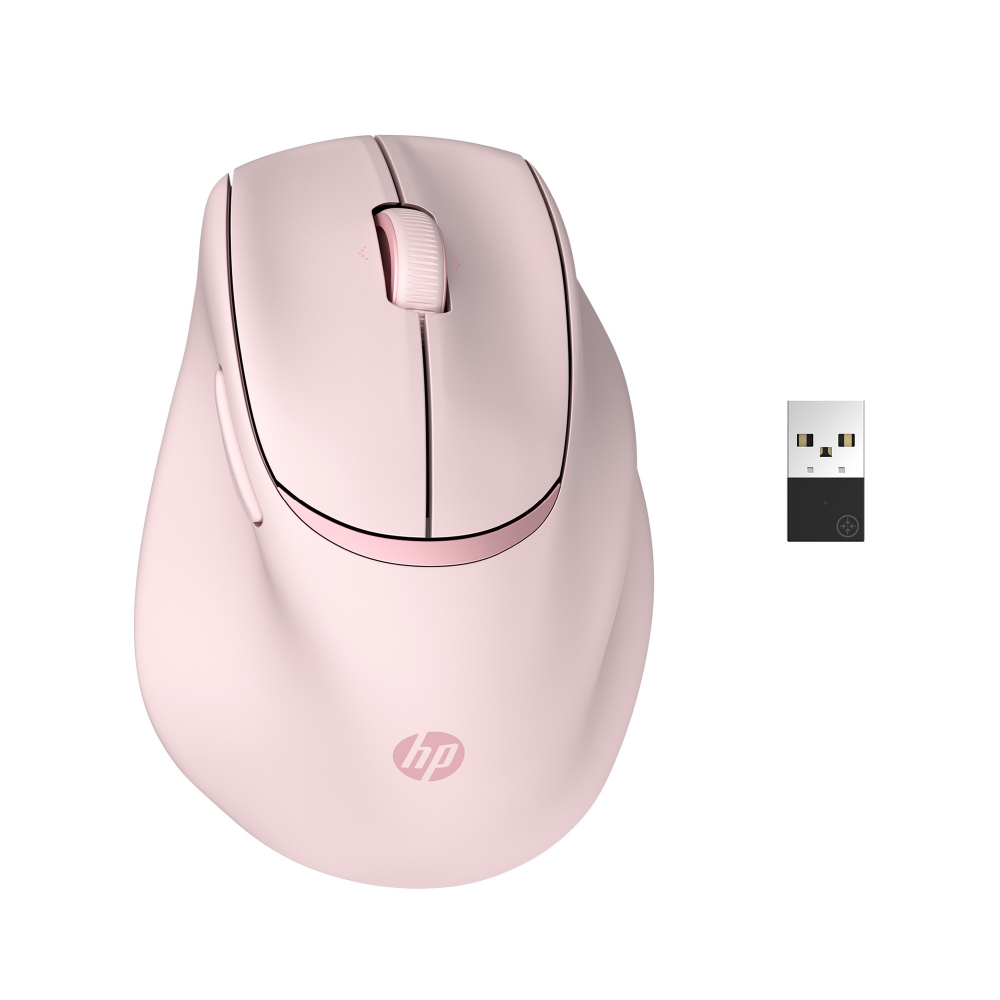 HP - 720M - Mouse - Bluetooth - Wireless - Pink - Tilt Ergonomic