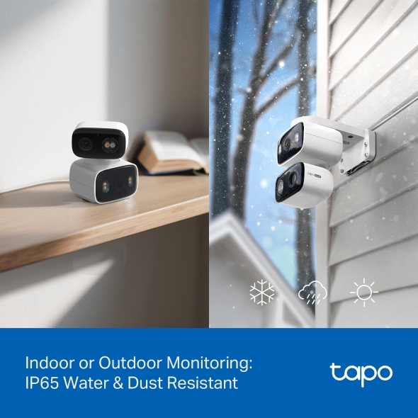 TP-Link - Surveillance camera - Indoor / Outdoor - doble lente panoramica e incl