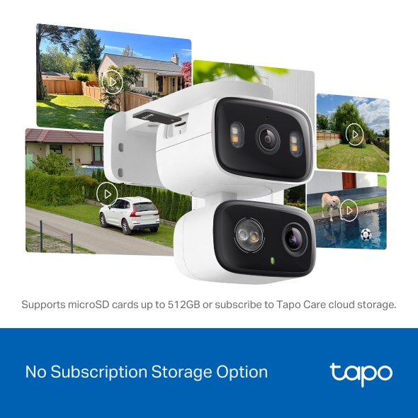 TP-Link - Surveillance camera - Indoor / Outdoor - doble lente panoramica e incl