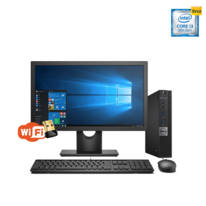 PC Dell Optiplex 5070 Ultra Slim, Core i3 9na. Generación, 8GB RAM DDR4, 240GB SSD, Monitor de 19", Teclado y Mouse USB + Nano Wi-Fi / Medio Uso