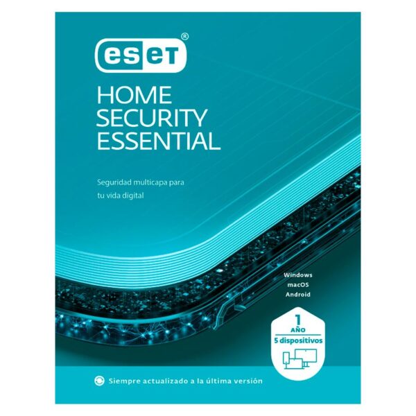 Licencia ESET Home Security Essential 5 dispositivos 1 Año ESD - EHSE-BX1-5D