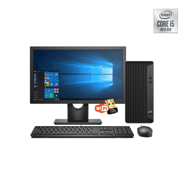 PC HP Prodesk 400 G7 Slim, Core i5 10ma. Generación, 16GB RAM DDR4, 480GB SSD, Monitor de 22", Teclado y Mouse USB + Wi-Fi y Bluetooth / Medio Uso