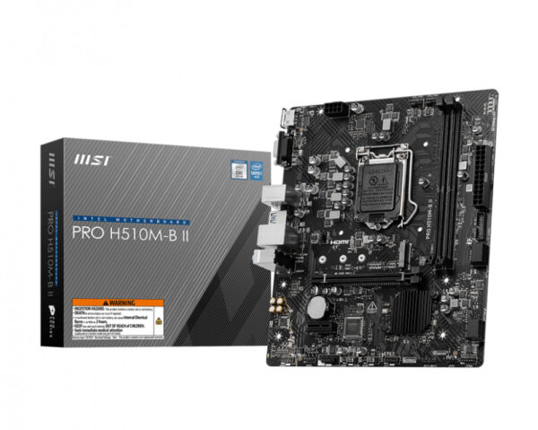 Tarjeta Madre MSI PRO H510M-B II, Micro-ATX, LGA 1200, Intel H470, 64GB DDR4, HDMI para Intel - 824142385289
