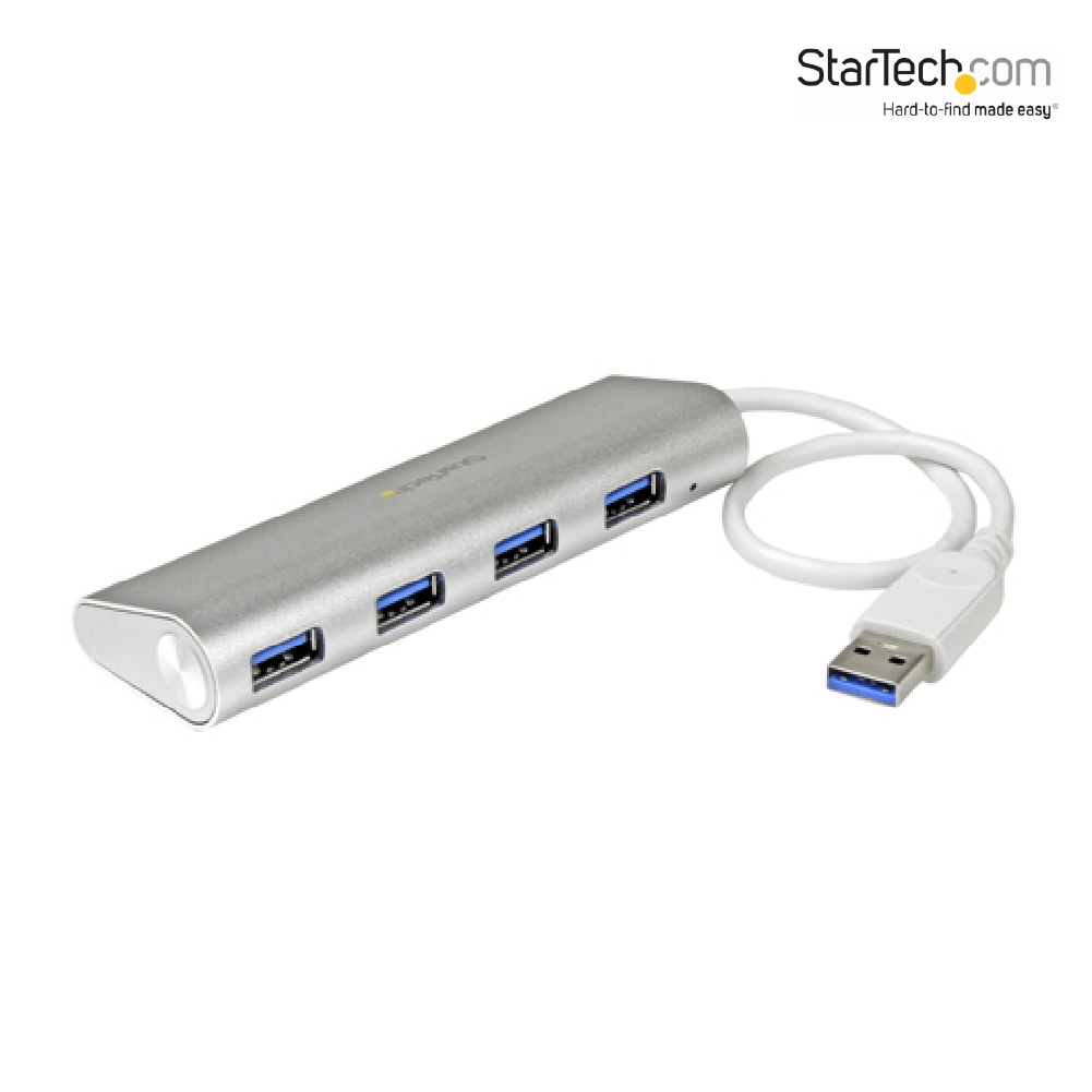 StarTech.com - Adaptador Concentrador Hub Ladrón USB 3.0 Super Speed 4  Puertos Salidas PC Mac - Negro
